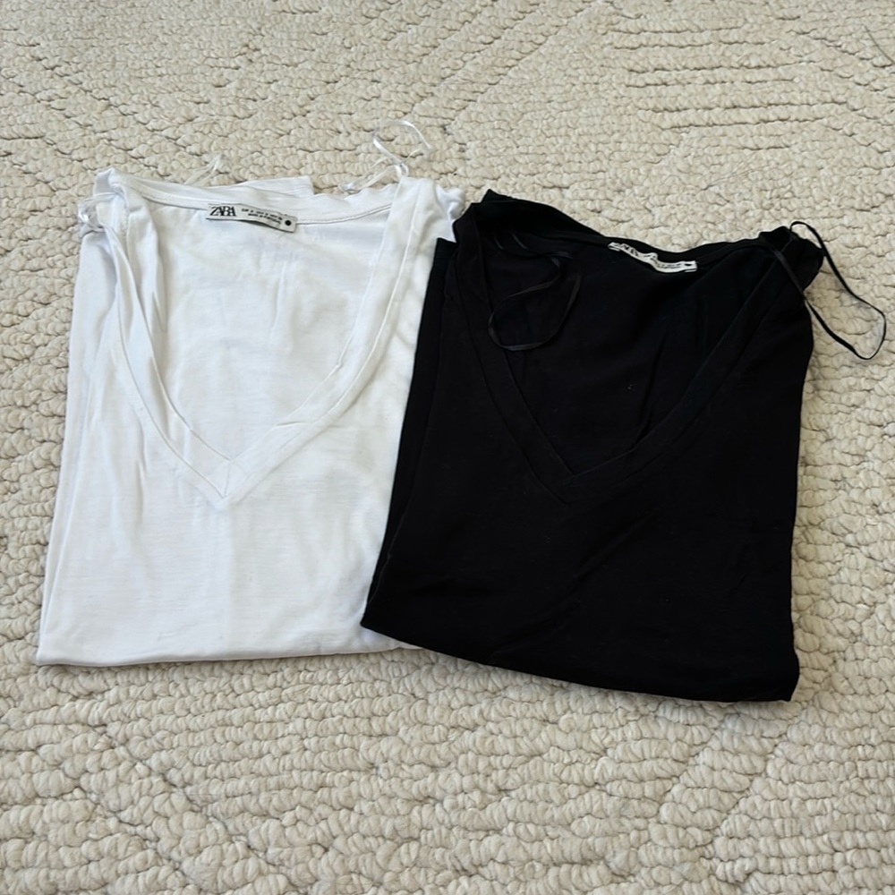 Zara v neck shirts